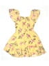 THREE PINK HEARTS 100% Polyester Floral Yellow Dress Size S (kids) - photo 2