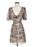 WAYF 100% Polyester Animal Print Brown Cocktail Dress Size S - photo 1