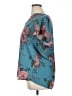 Maurices 100% Polyester Floral Teal Short Sleeve Blouse Size 0X - photo 5
