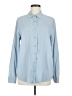 Orvis 100% Silk Solid Blue Blouse Size L - photo 1