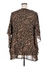 Catherines 100% Polyester Animal Print Brown Short Sleeve Blouse Size 2X - photo 2
