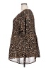 Catherines 100% Polyester Animal Print Brown Short Sleeve Blouse Size 2X - photo 5