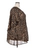 Catherines 100% Polyester Animal Print Brown Short Sleeve Blouse Size 2X - photo 4
