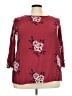 Kindred 100% Polyester Burgundy 3/4 Sleeve Blouse Size 3X - photo 1