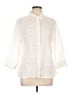 Sag Harbor 100% Linen Ivory 3/4 Sleeve Button-Down Shirt Size L - photo 1