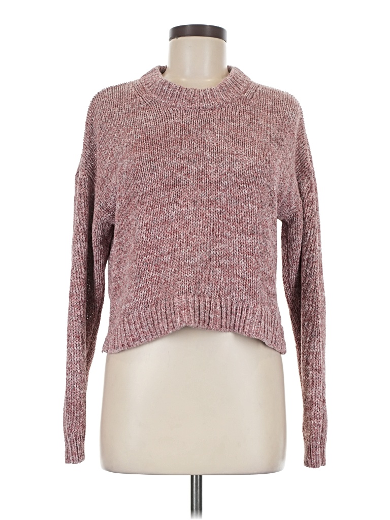 Pre-owned Madewell Pullover Sweater In Burgundy