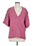 Faherty 100% Cotton Pink Short Sleeve Blouse Size L - photo 1