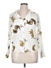 Trendyol Animal Print Ivory Long Sleeve Blouse Size XL - photo 1