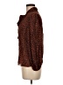 Theory 100% Silk Animal Print Brown Blouse Size M - photo 5