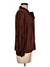 Theory 100% Silk Animal Print Brown Blouse Size M - photo 4