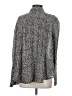 Billabong 100% Rayon Animal Print Black Long Sleeve Blouse Size S - photo 2