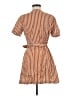MNG Stripes Orange Casual Dress Size 6 - photo 2