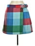 Free Assembly Plaid Teal Red Casual Skirt Size 6 - photo 1
