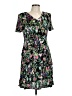 Connected Apparel Floral Black Casual Dress Size 10 (petite) - photo 1