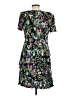 Connected Apparel Floral Black Casual Dress Size 10 (petite) - photo 2