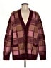 RE/DONE Plaid Burgundy Cardigan Size M - photo 1