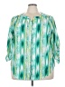 Alyx 100% Polyester Green 3/4 Sleeve Blouse Size 3X - photo 1