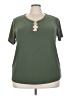 Notations Green Short Sleeve Blouse Size 3X - photo 1