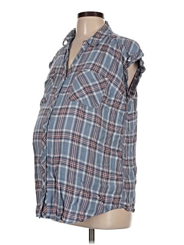 Motherhood 3/4 Sleeve Button-Down Shirt (view 1)