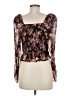 Express 100% Polyester Brown 3/4 Sleeve Blouse Size M - photo 2