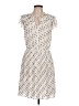 Current Air 100% Polyester Print Ivory Casual Dress Size L - photo 1