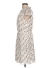 Current Air 100% Polyester Print Ivory Casual Dress Size L - photo 5