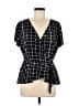 AUW Black Short Sleeve Blouse Size M - photo 1
