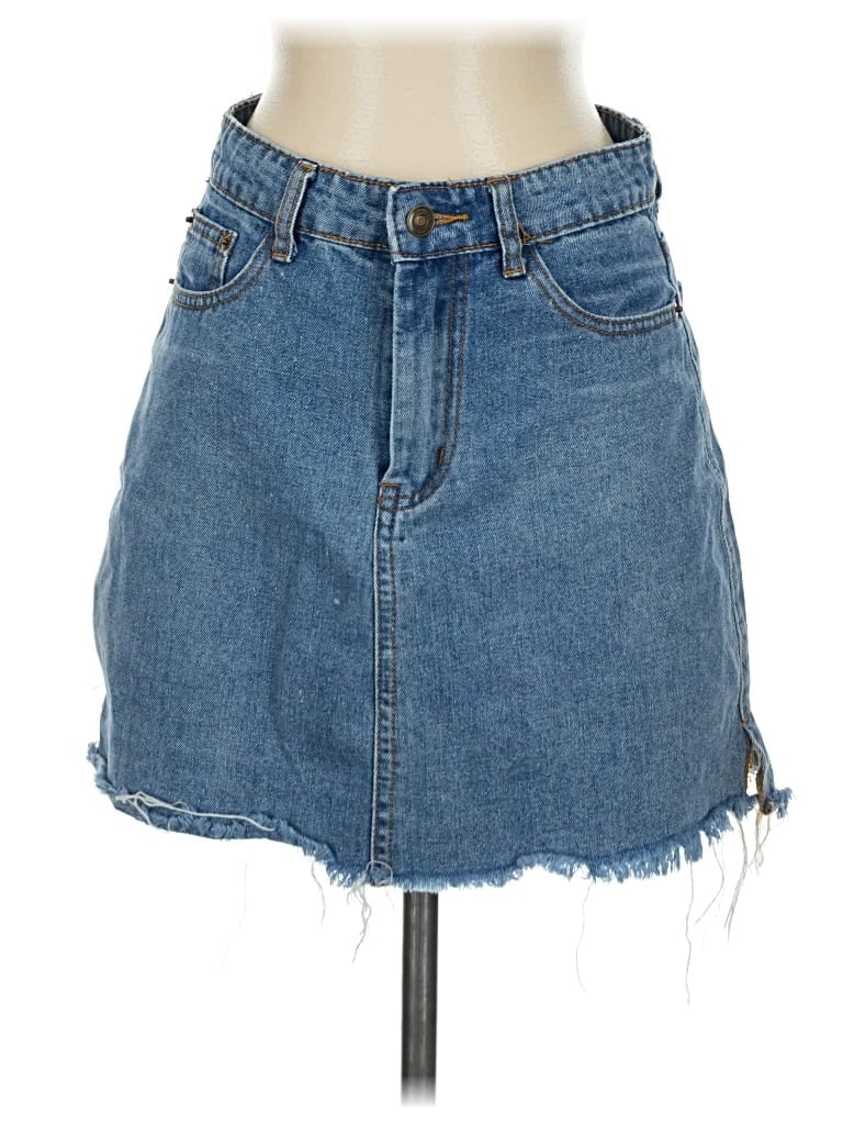 Pre-owned Mi Ami Denim Skirt In Blue