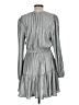 Steve Madden Stripes Silver Casual Dress Size M - photo 2