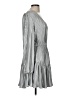 Steve Madden Stripes Silver Casual Dress Size M - photo 4