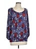 dalia Blue 3/4 Sleeve Blouse Size L - photo 1