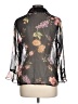 Notations 100% Polyester Floral Black 3/4 Sleeve Blouse Size L - photo 2