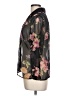 Notations 100% Polyester Floral Black 3/4 Sleeve Blouse Size L - photo 5