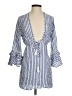 Spiaggia Dolce 100% Rayon Blue 3/4 Sleeve Blouse Size S - photo 1