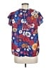 VOY 100% Polyester Blue Short Sleeve Blouse Size M - photo 2
