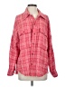 Zara Tweed Red Long Sleeve Button-Down Shirt Size S - photo 1