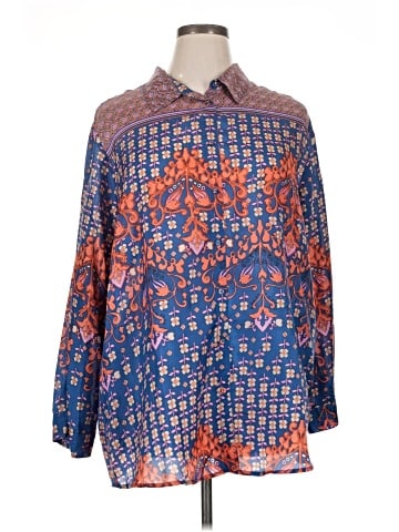 Johnny Was Long Sleeve Silk Top (view 1)