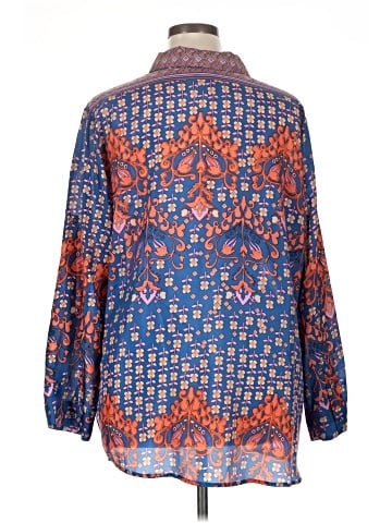 Johnny Was Long Sleeve Silk Top (view 2)