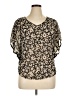 Belle Du Jour 100% Polyester Black Short Sleeve Blouse Size XL - photo 1