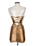 Unbranded 100% Polyester Metallic Gold Cocktail Dress Size 00 - photo 2