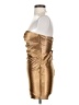 Unbranded 100% Polyester Metallic Gold Cocktail Dress Size 00 - photo 5