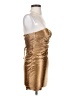 Unbranded 100% Polyester Metallic Gold Cocktail Dress Size 00 - photo 4