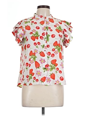 Rose + Olive Short Sleeve Blouse (view 1)
