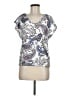 Ann Taylor LOFT Silver Short Sleeve Blouse Size M - photo 1