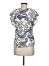 Ann Taylor LOFT Silver Short Sleeve Blouse Size M - photo 2