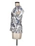 Ann Taylor LOFT Silver Short Sleeve Blouse Size M - photo 5