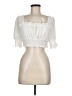 Petal and Pup 100% Polyester Ivory Short Sleeve Blouse Size 8 - photo 1