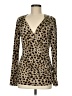 MICHAEL Michael Kors Brown Gray Long Sleeve Blouse Size M - photo 1