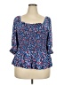 Draper James Blue 3/4 Sleeve Blouse Size XXL - photo 1