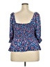 Draper James Blue 3/4 Sleeve Blouse Size XXL - photo 2